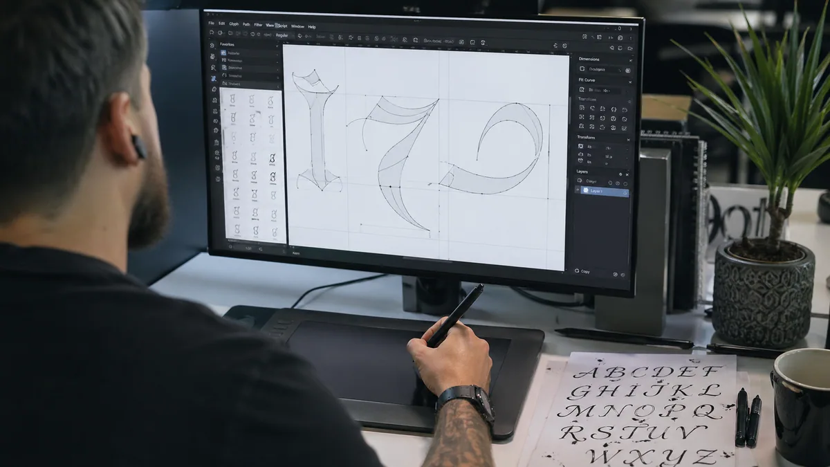 How to Create Custom Calligraphy Fonts — illustrated cover image