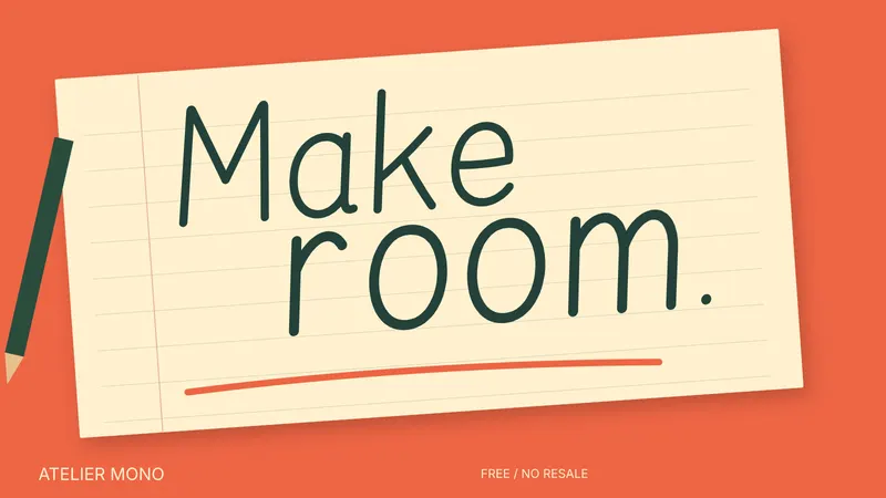 Atelier Mono: actual-font campaign
