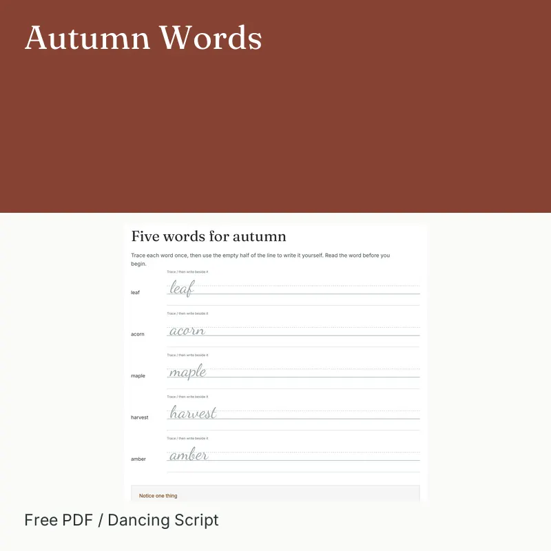 Autumn Words