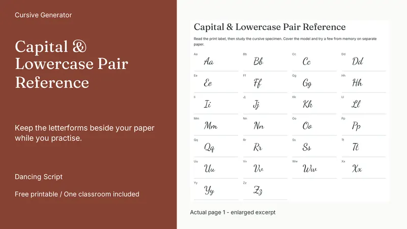 Capital & Lowercase Pair Reference: actual page excerpt