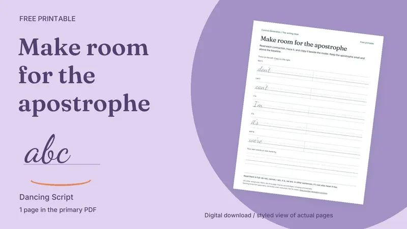 Make room for the apostrophe: styled actual-page preview