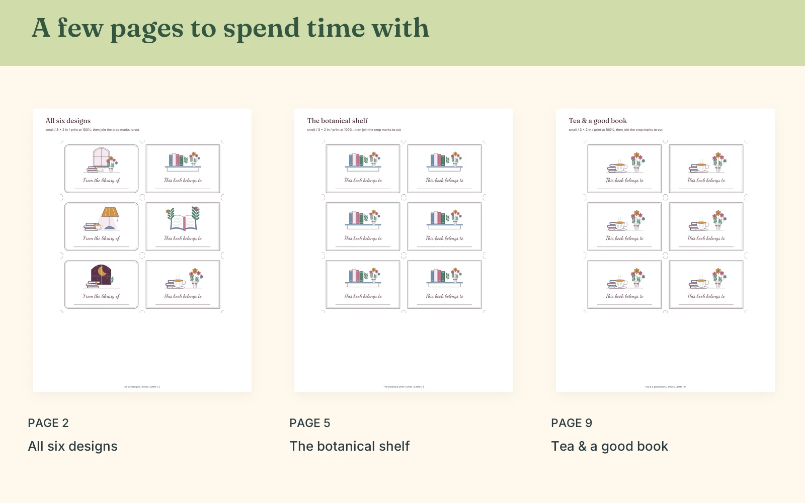 Selected actual pages, each labeled with its PDF page number