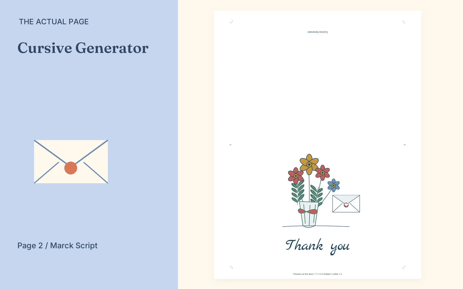Complete actual page 2: Cursive Generation