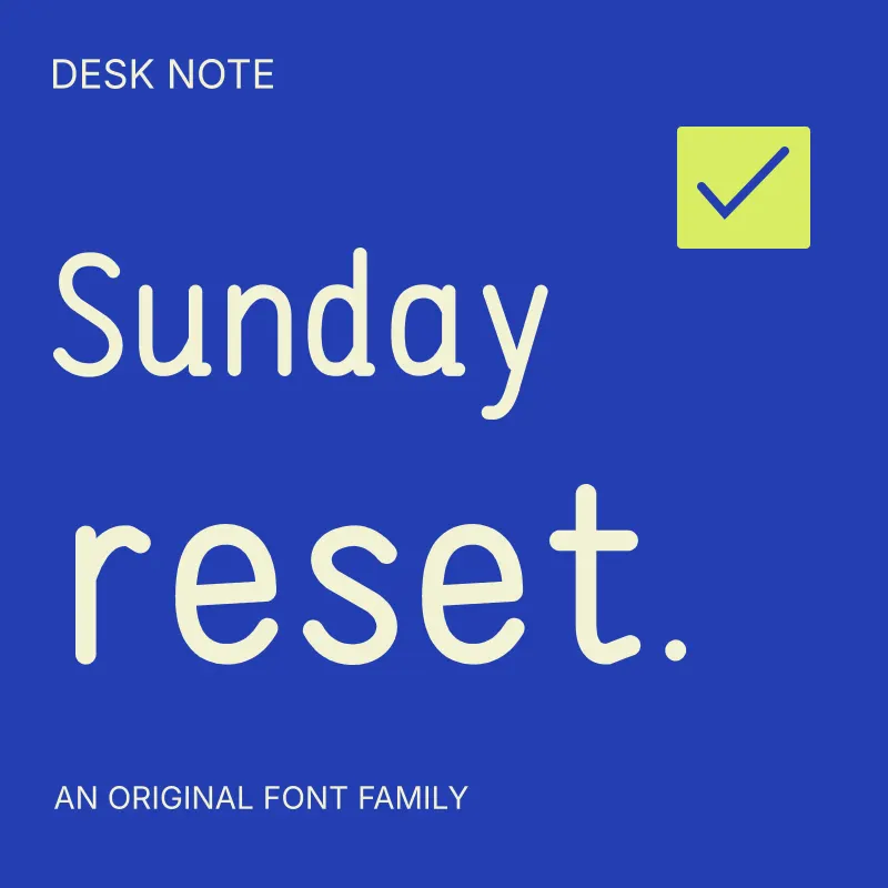 Desk Note paid font family thumbnail