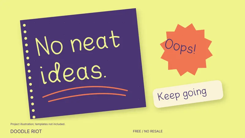 Doodle Riot: illustrated project idea; templates not included