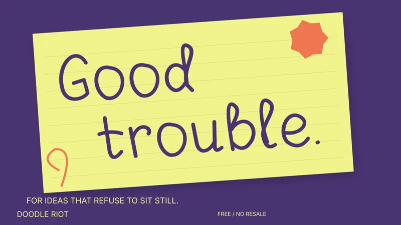 Doodle Riot: actual-font campaign