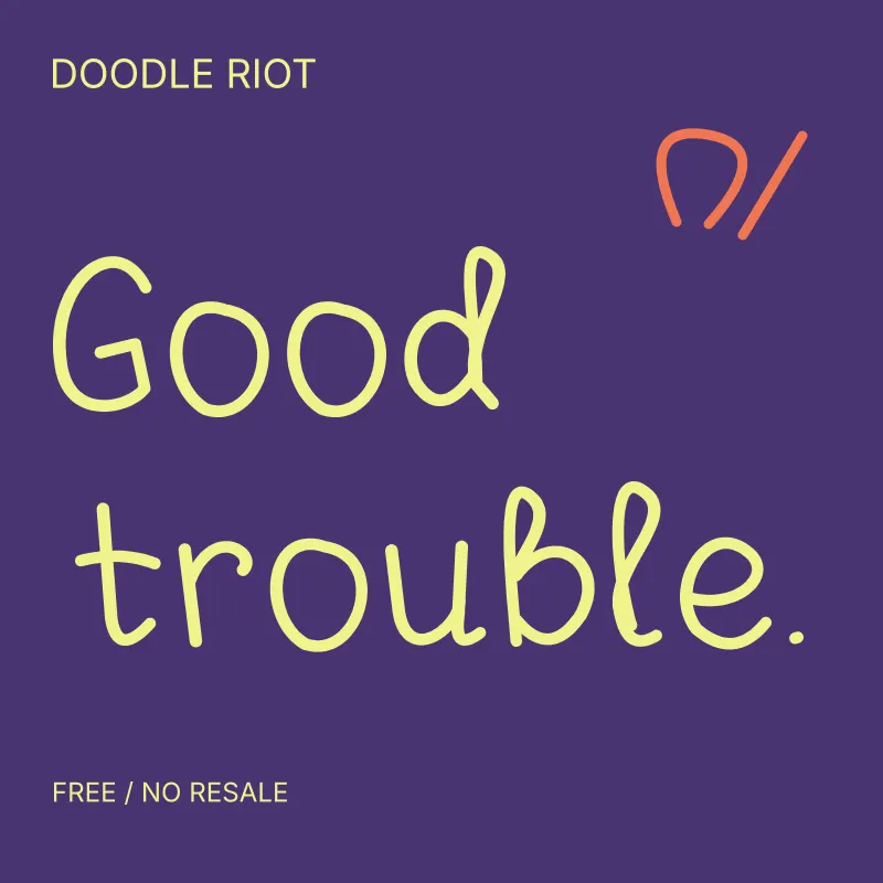 Doodle Riot: free font preview
