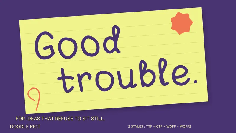 Doodle Riot paid font family