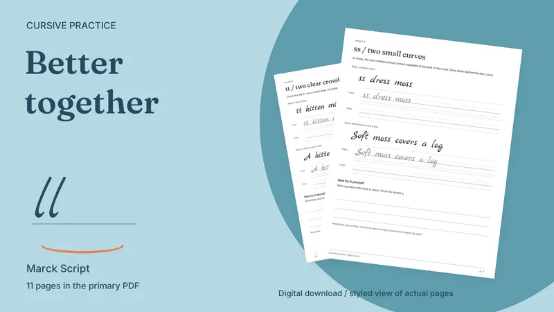Double-Letter Join Practice Pack: styled actual-page preview