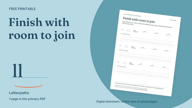 Finish with room to join: styled actual-page preview