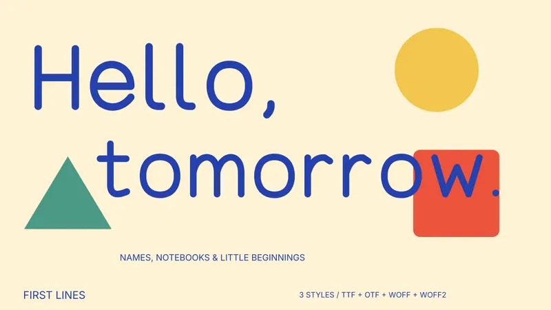 First Lines paid font family