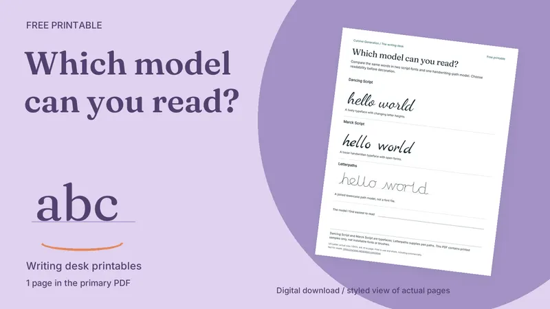Which model can you read?: styled actual-page preview
