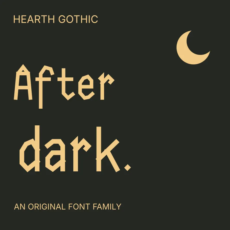 Hearth Gothic paid font family thumbnail