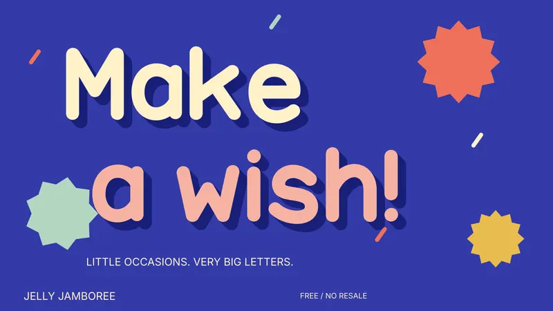 Jelly Jamboree: actual-font campaign