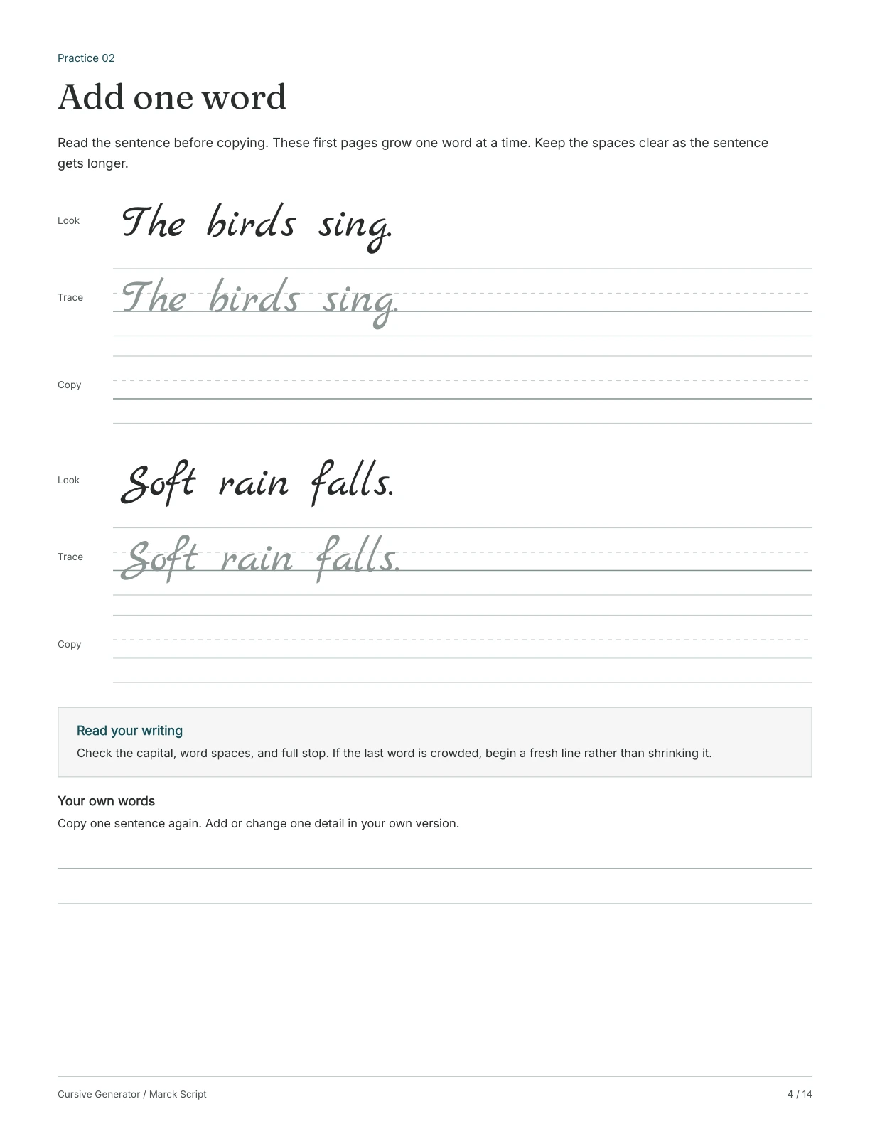 Page 4: Add one word