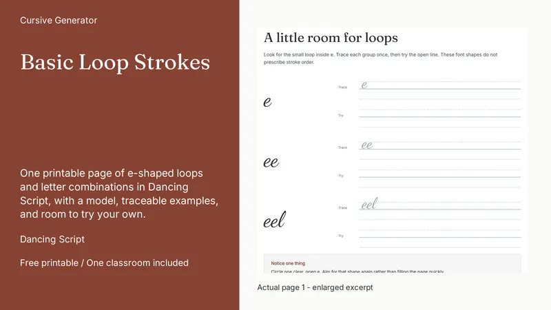 Basic Loop Strokes: actual page excerpt