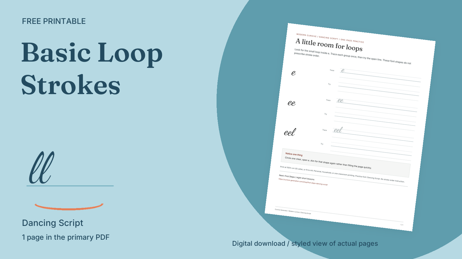 Free Cursive Printables & Personal-Use Fonts | Cursive Generator