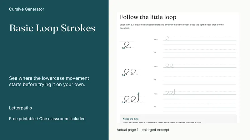 Basic Loop Strokes: actual page excerpt