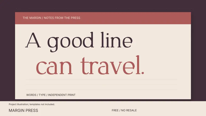 Margin Press: illustrated project idea; templates not included