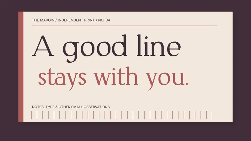 Margin Press: actual-font campaign