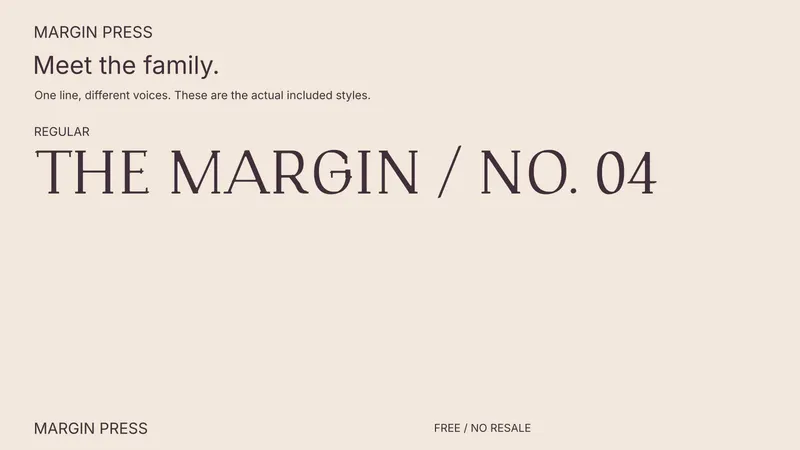 Margin Press: the included free style