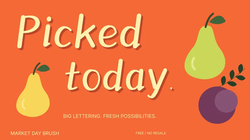 Market Day Brush: actual-font campaign
