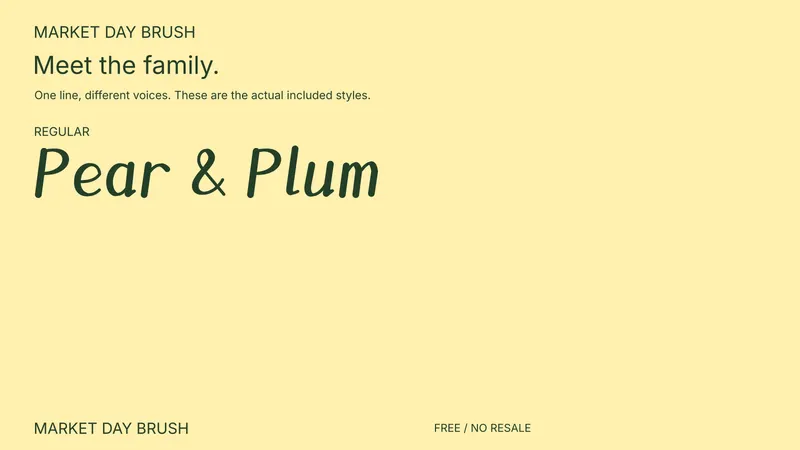 Market Day Brush: the included free style