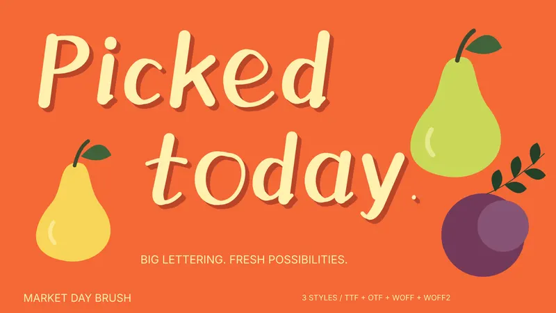 Market Day Brush paid font family