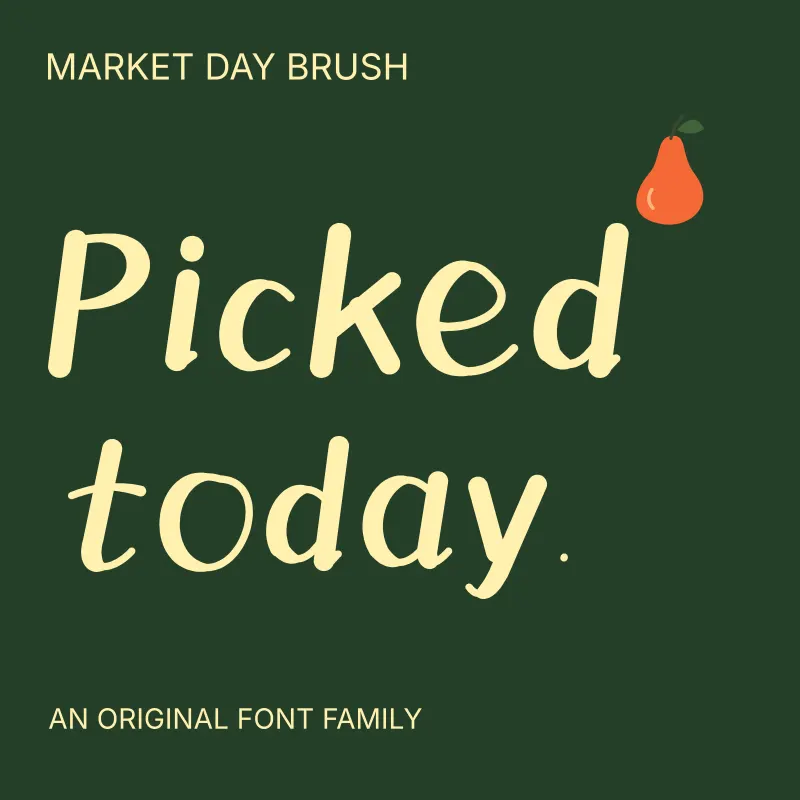 Market Day Brush paid font family thumbnail