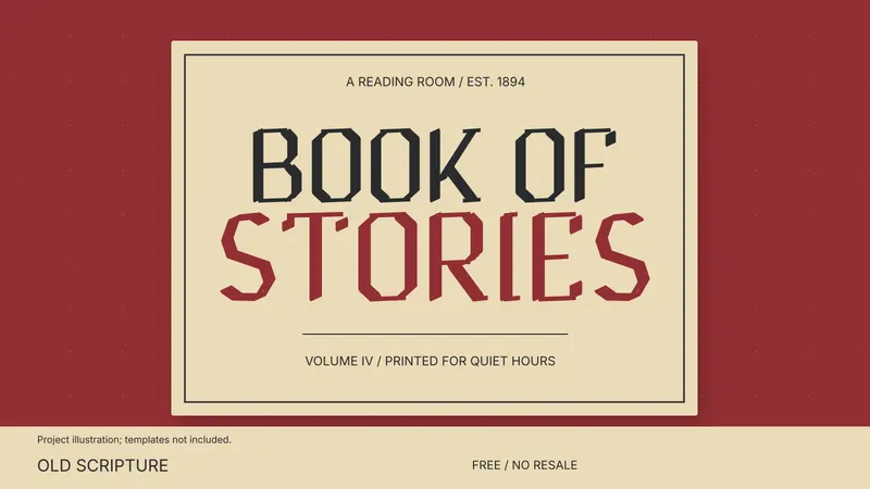 Old Scripture: illustrated project idea; templates not included
