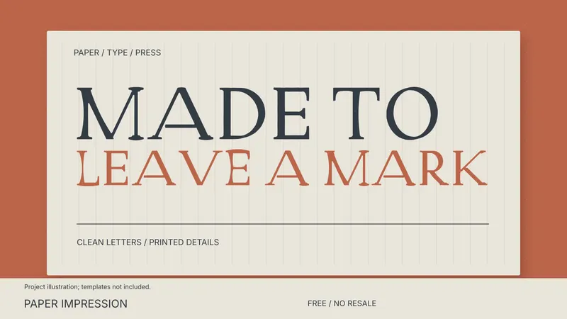 Paper Impression: illustrated project idea; templates not included