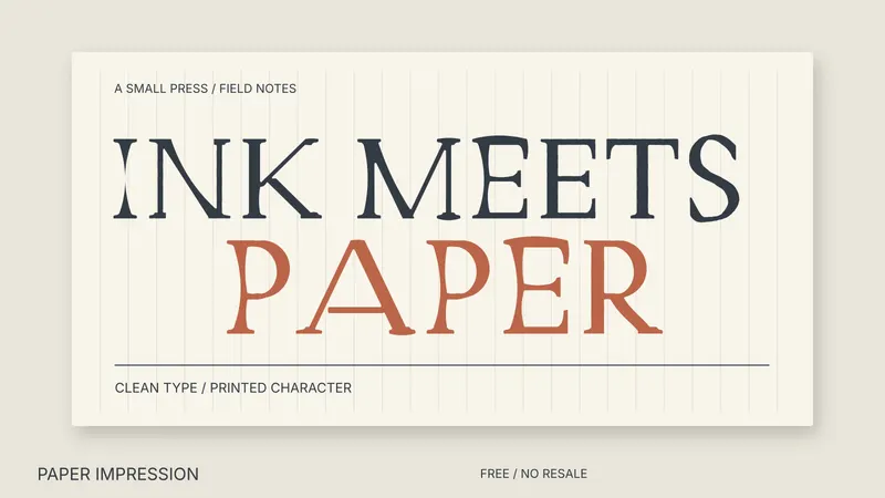 Paper Impression: actual-font campaign