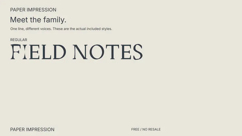 Paper Impression: the included free style