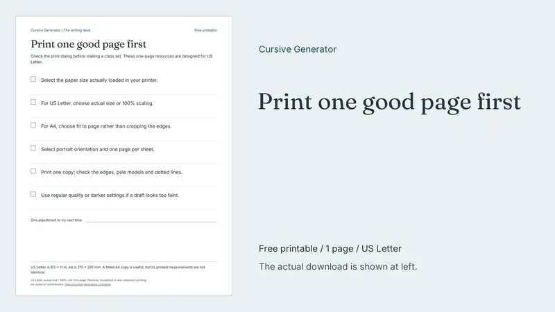 Print one good page first - Free Printable: printable page preview