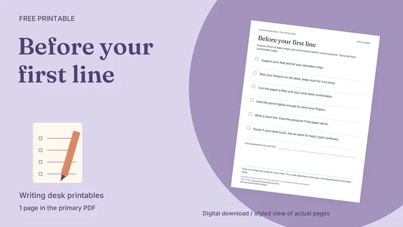 Before your first line: styled actual-page preview