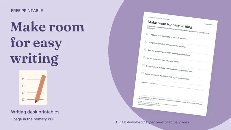 Make room for easy writing: styled actual-page preview