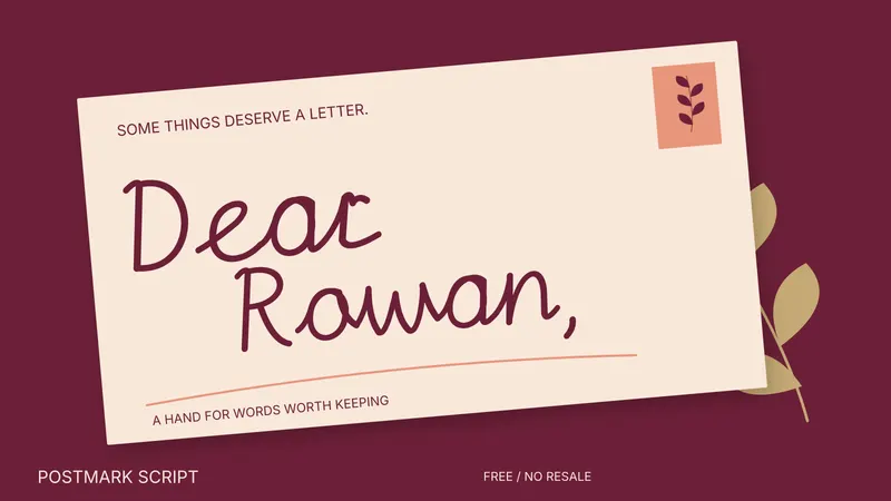 Postmark Script: actual-font campaign