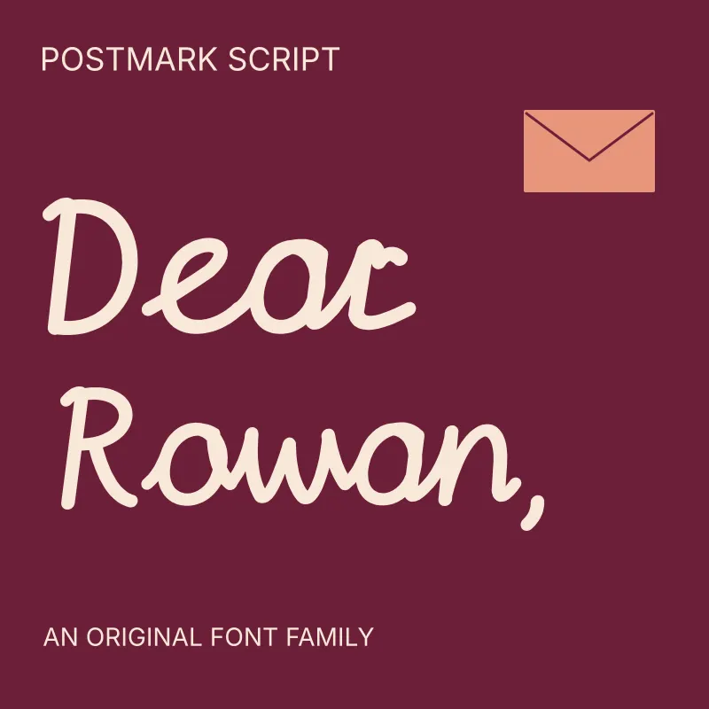Postmark Script paid font family thumbnail