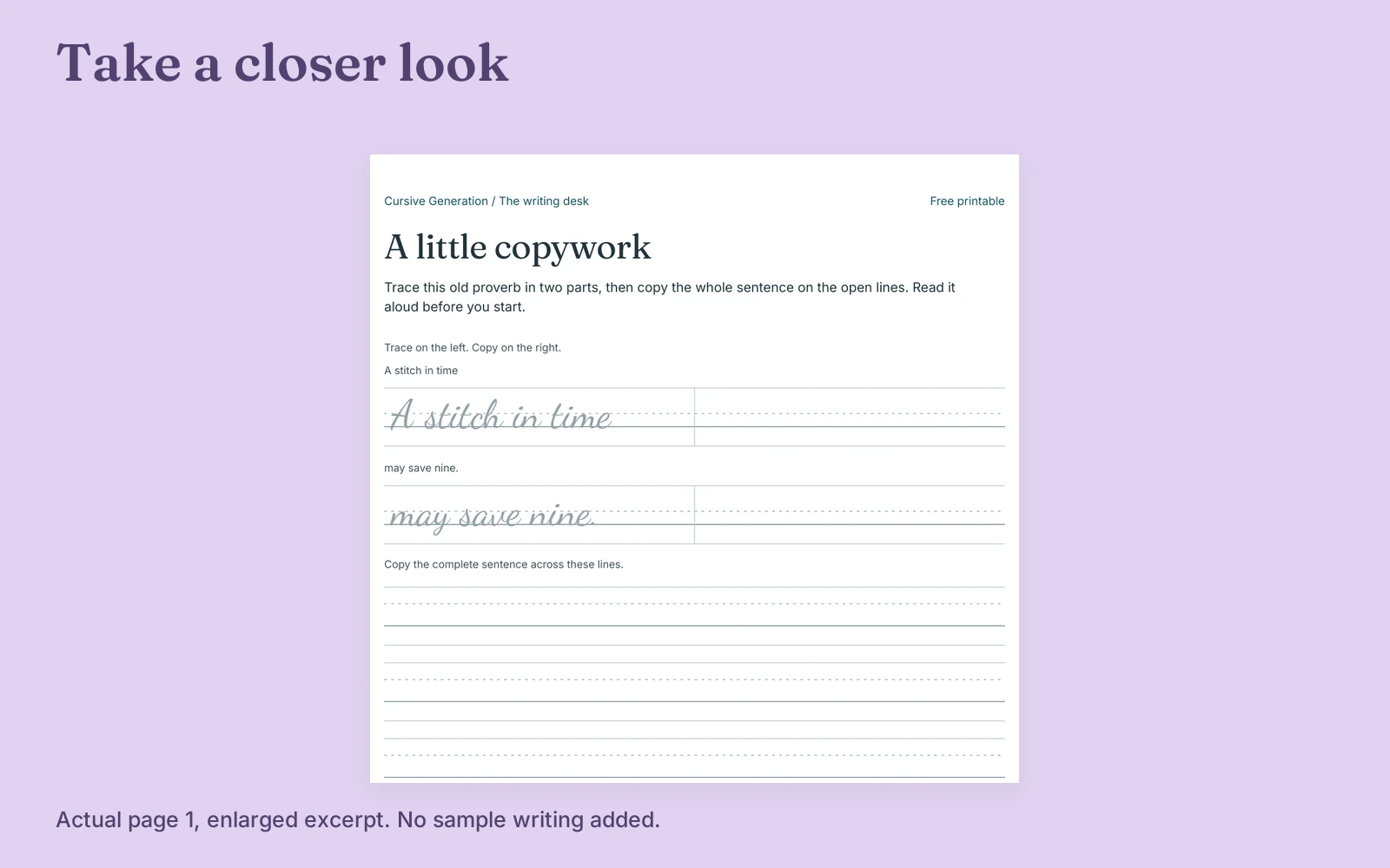 Enlarged, unaltered excerpt of actual page 1