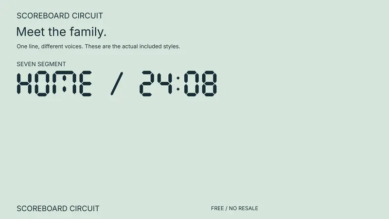 Scoreboard Circuit: the included free style