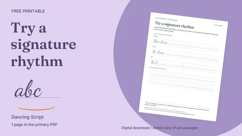 Try a signature rhythm: styled actual-page preview