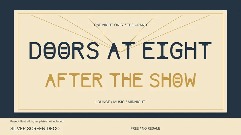 Silver Screen Deco: illustrated project idea; templates not included