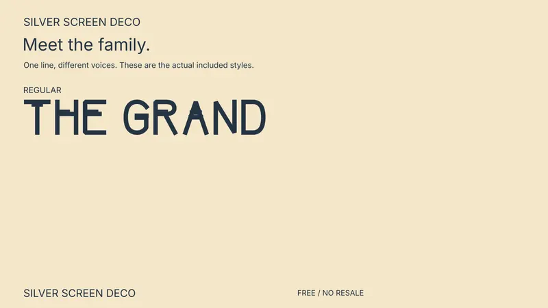 Silver Screen Deco: the included free style