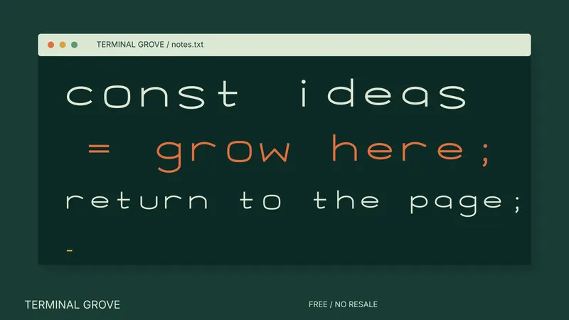 Terminal Grove: actual-font campaign