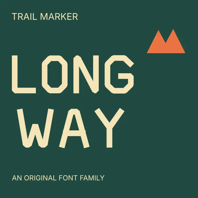 Trail Marker paid font family thumbnail