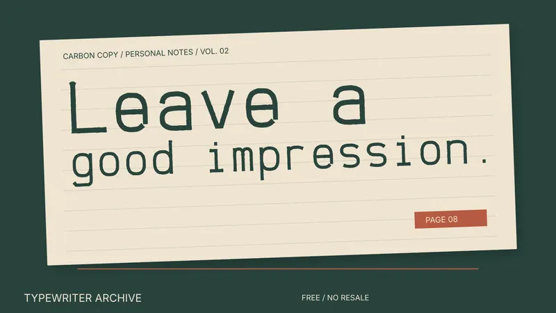 Typewriter Archive: actual-font campaign