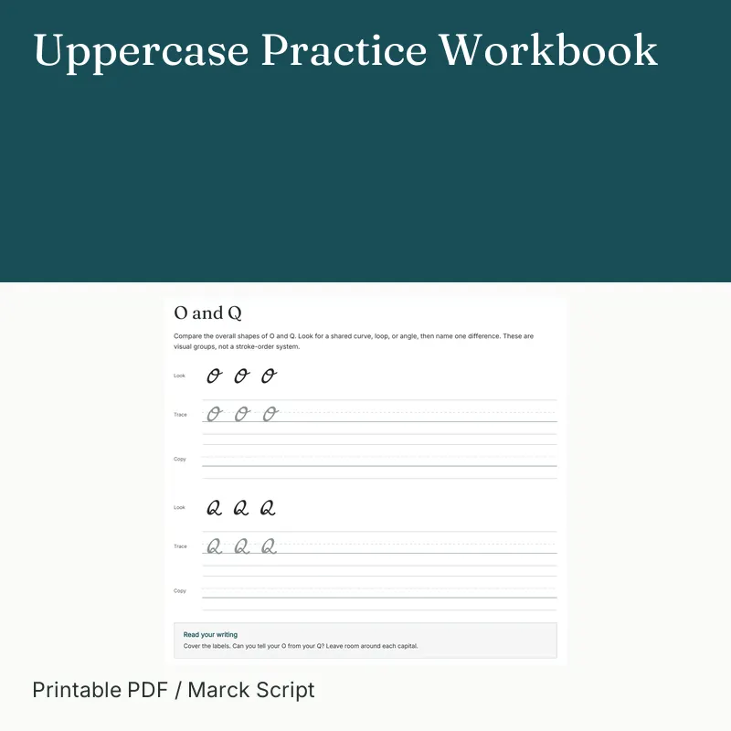 Uppercase Practice Workbook