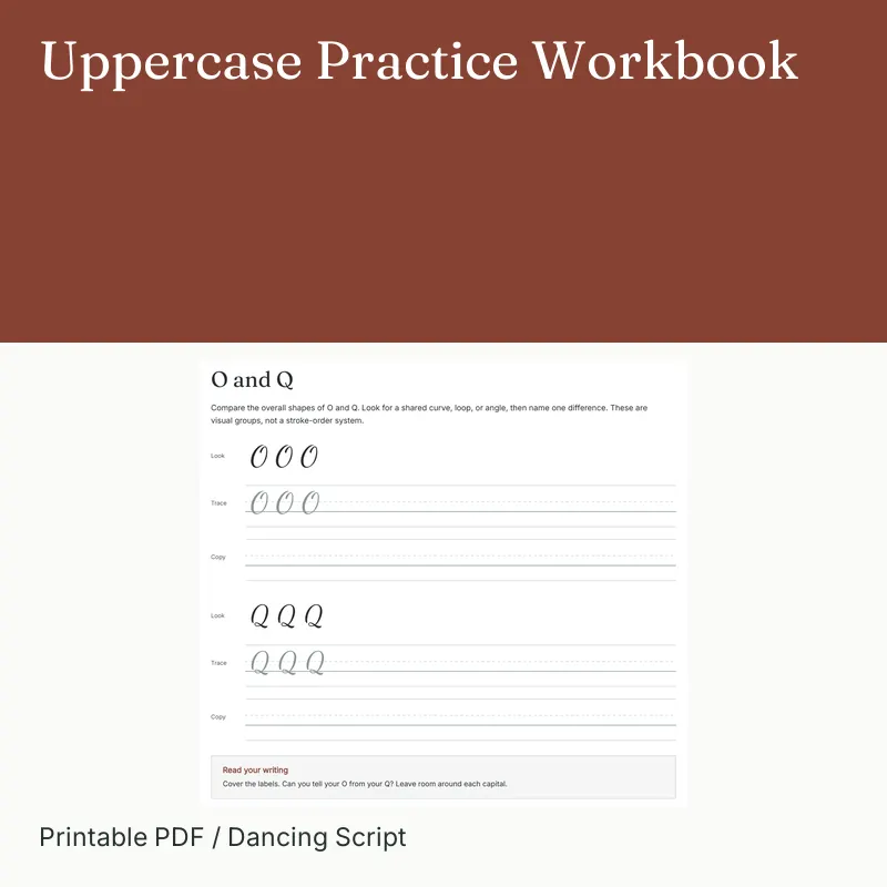 Uppercase Practice Workbook