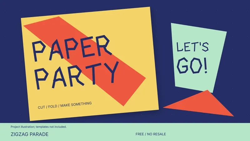 Zigzag Parade: illustrated project idea; templates not included