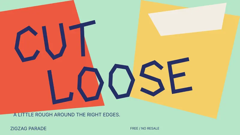 Zigzag Parade: actual-font campaign